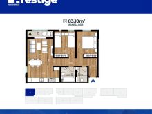 Shitet banesa 83.1m2 - Prestige Residence - aktiv