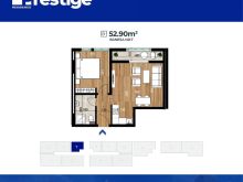 Shitet banesa 52.9m2 - Prestige Residence - aktiv