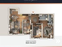 Shitet banesa 104.5m2 - aktiv Residence 2 - aktiv
