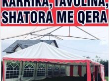 Tenda  shatora  karrika dhe tavolina me qera 044280873