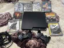 PS3 Slim super gjendje me dy leva dhe 8 lojra sapo ardhur
