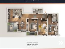 Shitet banesa 124.7m2 - aktiv Residence 2 - aktiv