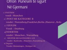 Mundësi punësimi:  Gjermani