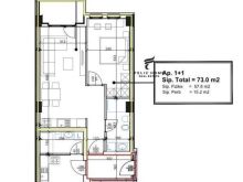 SHITET APARTAMENT 1+1  KOMPLEKSI TURDIU 120.000 EURO