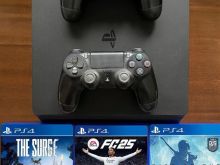 Playstation 4 Slim 1TB me 2 Leva & Lojera
