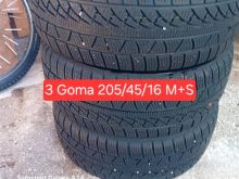 3 Goma 205/45/16 M+S.