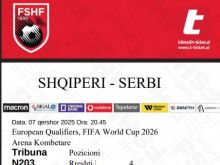 Bileta Shqiperi Serbi Tribuna N203
