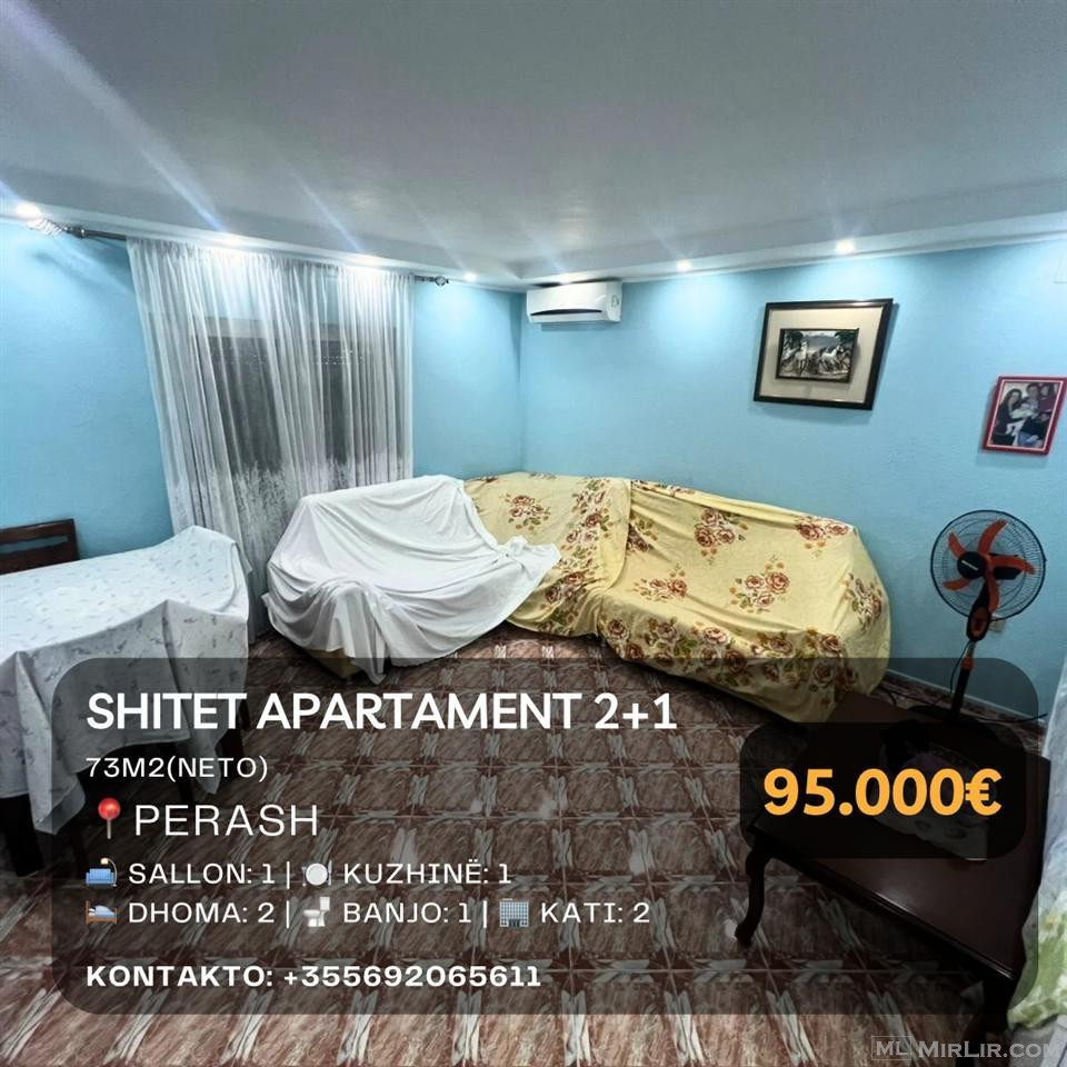 🔥 Shitet Apartament 2+1 në “Perash“, Shkodër! 🔥  Kapota dh