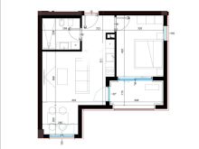 Shitet apartament 1+1 ne Santorini Residence 2, Dhermi