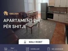 🏡 Apartament 2+1 në shitje – Mali i Robit, Golem