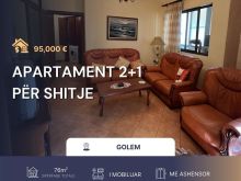 🏡 Apartament 2+1 në shitje – Golem