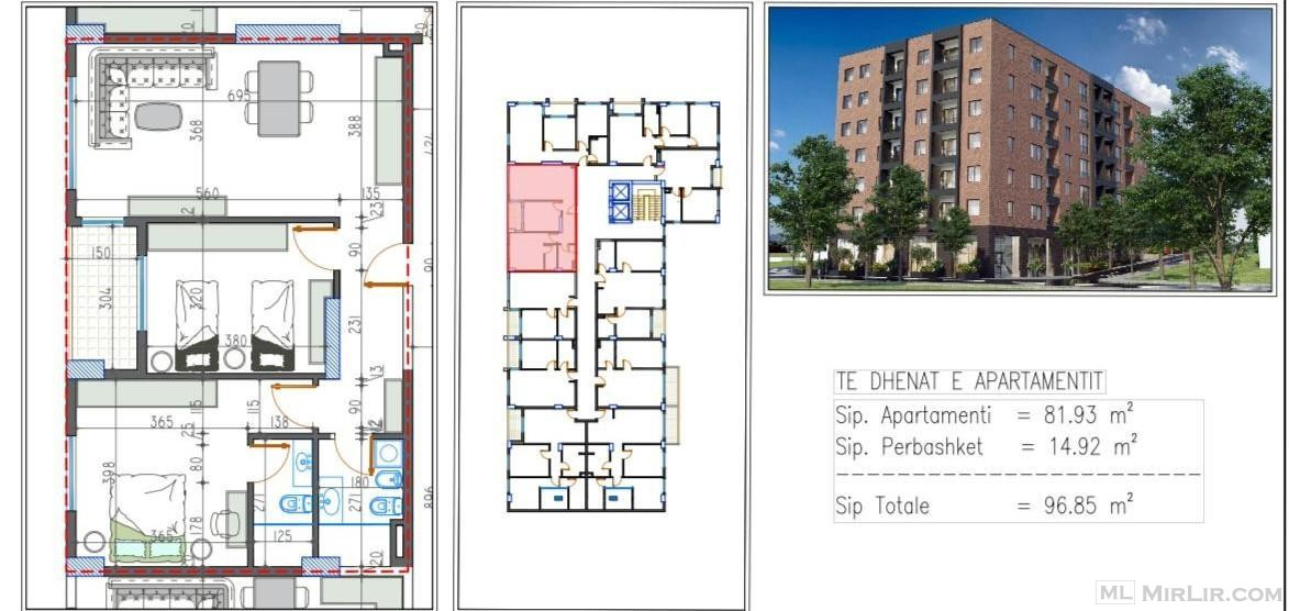 Shitet Apartament 2+1+2 ne Paskuqan