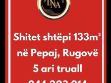 Shitet shtëpi 133m² në Pepaj, Rugovë📐5 ari truall
