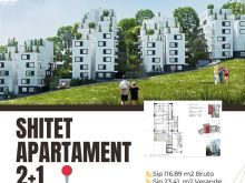 Shitet Apartament 2+1 Liqeni I Thate