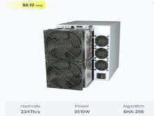 Bitmain Antminer S21 Pro 234Th SHA256 BTC Asic Miner $500USD