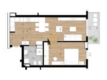 SHITET APARTAMENT 1+1 TE GARDEN RESIDENCE TURDIU, FUSHA E AVIACIONIT 122.500 EURO