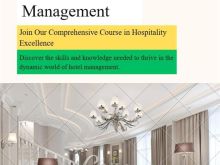 HOTEL MANAGEMENT JOB READY COURSE
