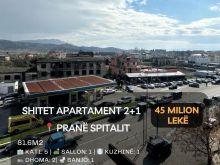 Shitet Apartament 2+1 pranë \"Spitalit\", Shkodër!