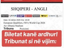 BILETA SHQIPERI - ANGLI
