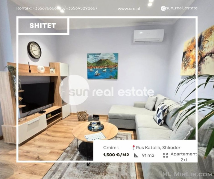 SHITET APARTAMENT 2+1, RUS KATOLIK, SHKODER