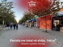LINA-Shitet parcela dhe lokali 144 m2 në qendër të Ferizajt