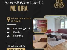 Me qira – Banesë 60m² në Qendër afër Parkut të Qytetit