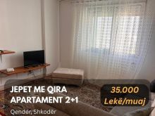 🚨 Jepet me Qira Apartament 2+1 në “Qendër”, Shkodër!