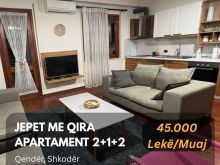 🚨 Jepet me Qira Apartament 2+1+2 në “Qendër”, Shkodër!