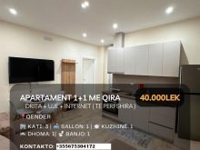 🔥 Jepet me Qira Apartament  1+1 afër  \"Qendër \", Shkodër!