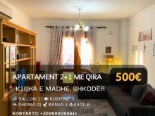 🔥 Jepet me Qira Apartament  2+1 Te \"Kisha e Madhe\", Shkodër