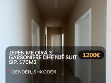 🔥 Jepen me Qira 3 Garsoniere dhe 1 Suit në “Qendër\", Shkodë
