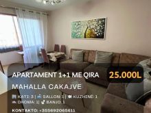 Jepet me Qira Apartament 1+1 te \"Mahalla Cakajve\", Shkodër!