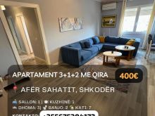 🔥 Jepet me Qira Apartament  3+1+2 afër \"Sahatit\", Shkodër!