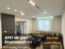 Jepet me Qira Apartament 1+1 në “Skenderbeg \", Shkodër