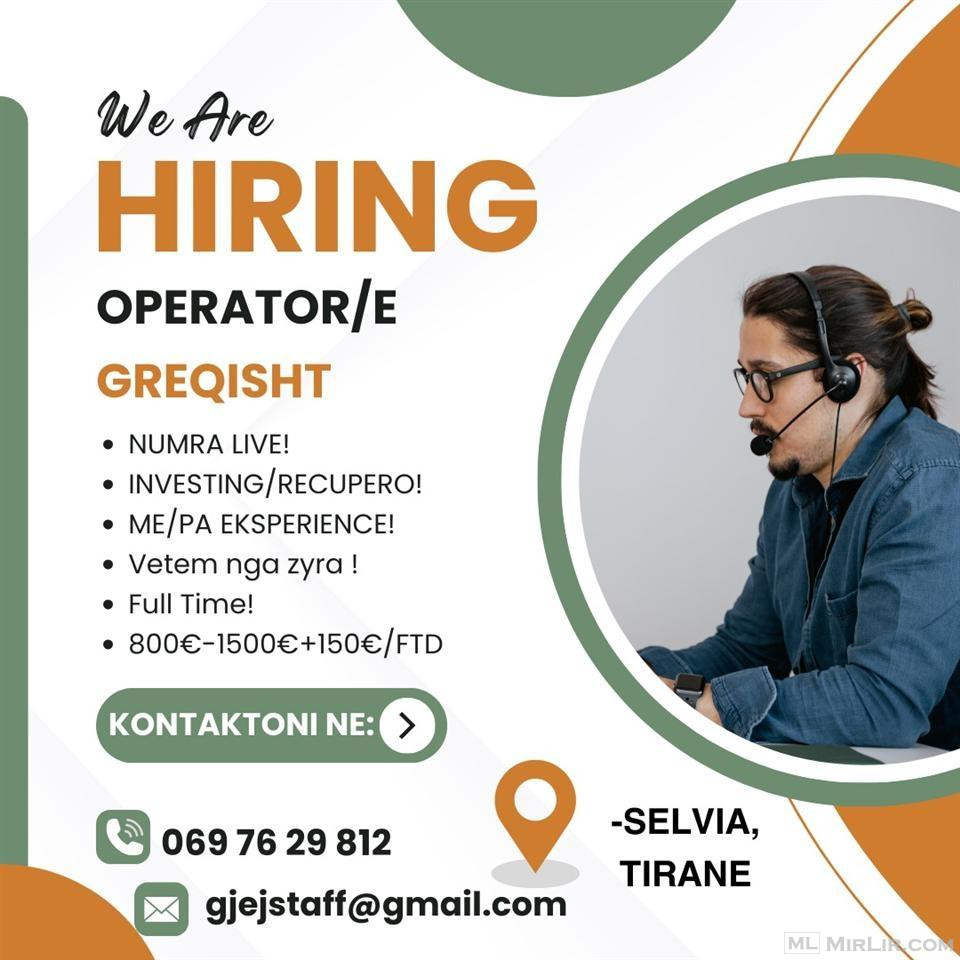Operator/e