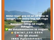 🌟 Shitet truall prej 23 ari në hyrje të Istogut, 100.000€