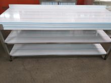 TAVOLINA INOX ME 3 RAFTE 1.5 CM ME 70 CM