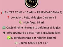 📢 SHITET TOKË – 15 ARI – PEJË (DARDANIA 3)📍 Lokacion: Pejë