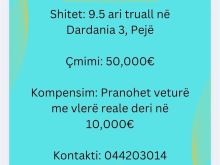 💥 SHITET TRUALL 9.5 ARI - LAGJJA DARDANIA 3, PEJË 💥📐