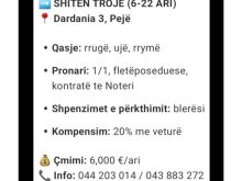➡️ SHITEN TROJE NGA 6 ARI DERI NË 22 ARI📍Pejë