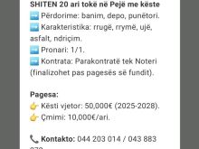 SHITEN 20 ari tokë në Pejë me këste➡️ 10.000€ ari