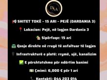 📢 SHITET TOKË – 15 ARI – PEJË (DARDANIA 3)Lokacion: Pejë,