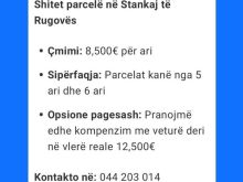Shitet parcelë në Stankaj të RugovësÇmimi: 8,500€ për ari