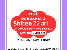 🌟 SHITEN 22.3 ARI – LAGJJA DARDANIA 3, PEJË 🌟🔹