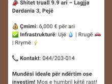 ➡️Shiten parcela te trojeve në Pejë Prej 9.9ari📌Dardania 3