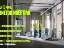 OFERTË PUNE – PUNËTOR NDËRTIMI