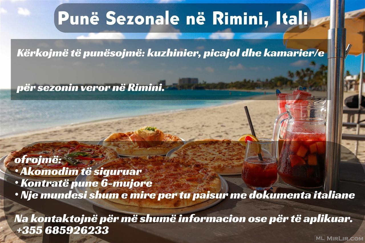 PUNË NË RIMINI, ITALI