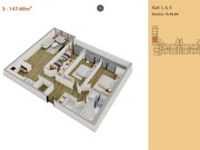 BANESE NË SHITJE , STINA RESIDENCE, KRISTAL – 147.60 m²