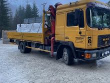 Transport mallrash me kamjon dhe kamjonçine me vinç