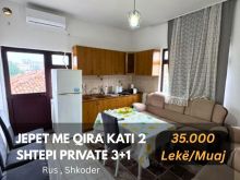🔥 Jepet me Qira Kati 2  Shtepi Private 3+1 Rus , Shkodër!